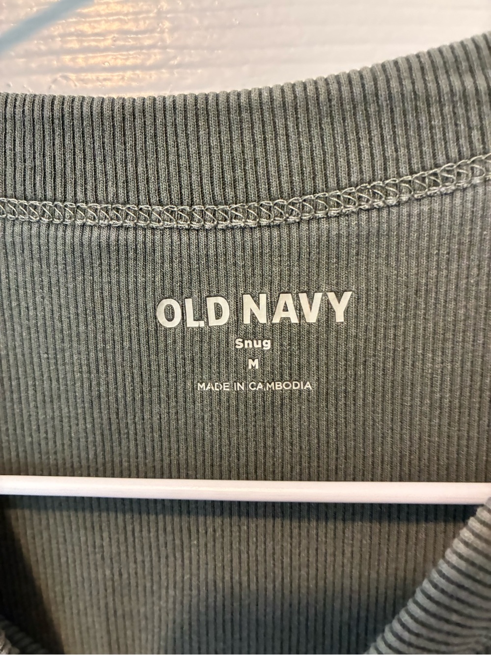 Old Navy Olive Green Ribbed Tank Top - Picture 2 of 2